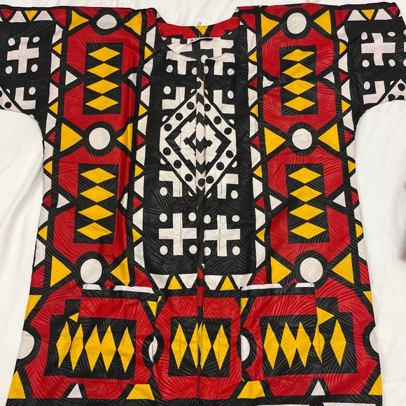 COPY - African Ghana Kaftan Tunic open top with pants - Picture 1 of 4